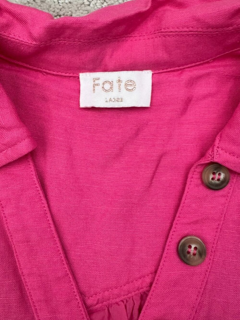 FATE Pink Linen Blend Mini Dress - Picture 5 of 6